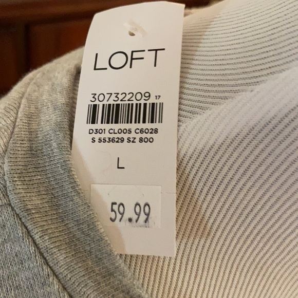 LOFT Sparkle Stars Gray and Silver Top - Picture 3 of 8